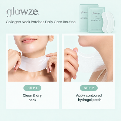 How to use Glowze collagen neck patches